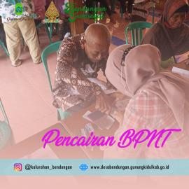 Pencairan BPNT Secara Tunai Di Kalurahan Bendungan