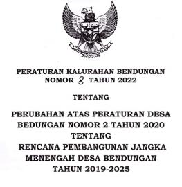 PERATURAN KALURAHAN BENDUNGAN NOMOR 8 TAHUN 2022