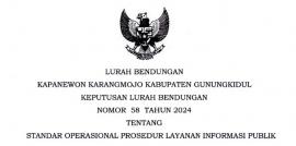 KEPUTUSAN LURAH BENDUNGAN NOMOR 58 TAHUN 2024